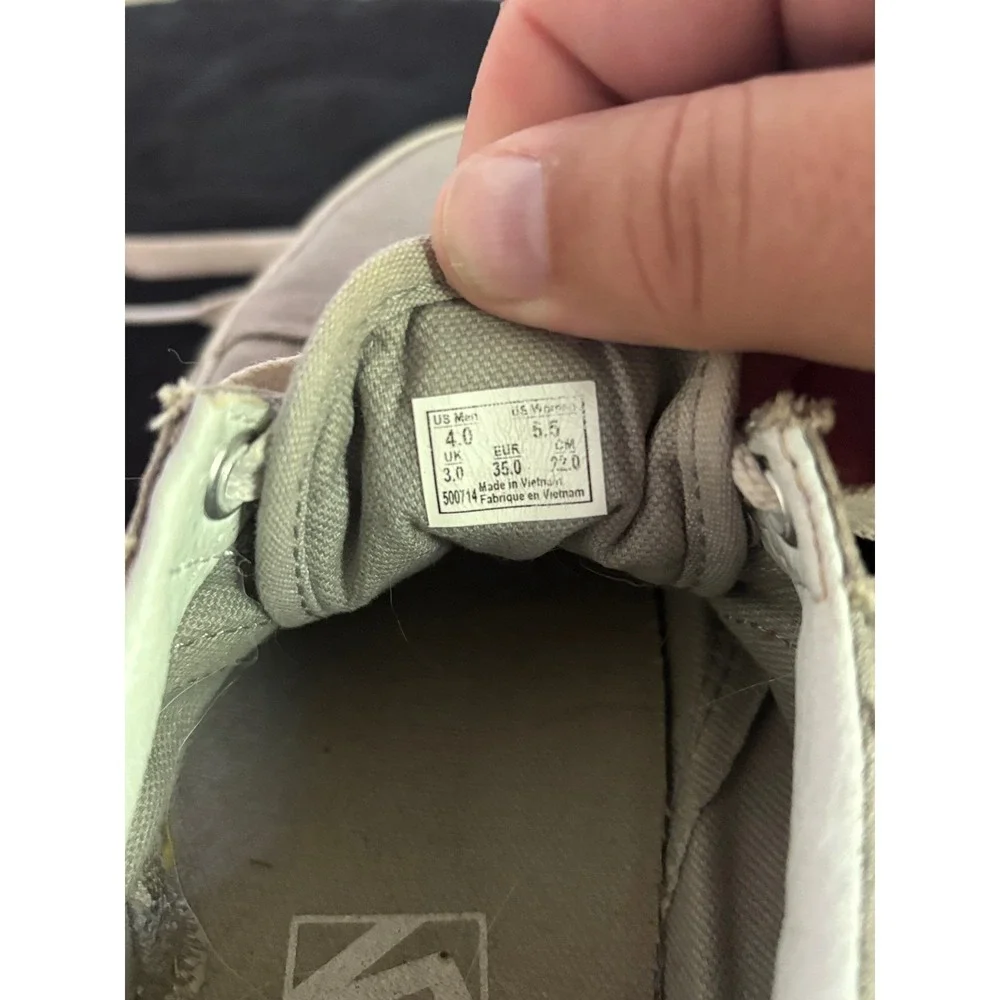 Vans Old Skool Gray Canvas Low Top Skate Shoes Mens 4 Womens‎ 5.5 500714
